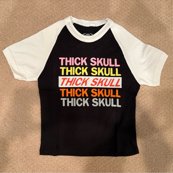 Official Paramore Thick Skull Baby Raglan T Shirt - Size S - NEW! - Picture 2 of 4